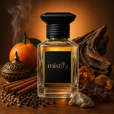 Amber Levante perfume bottle by Louis Vuitton featuring a sleek amber glass design and elegant branding.