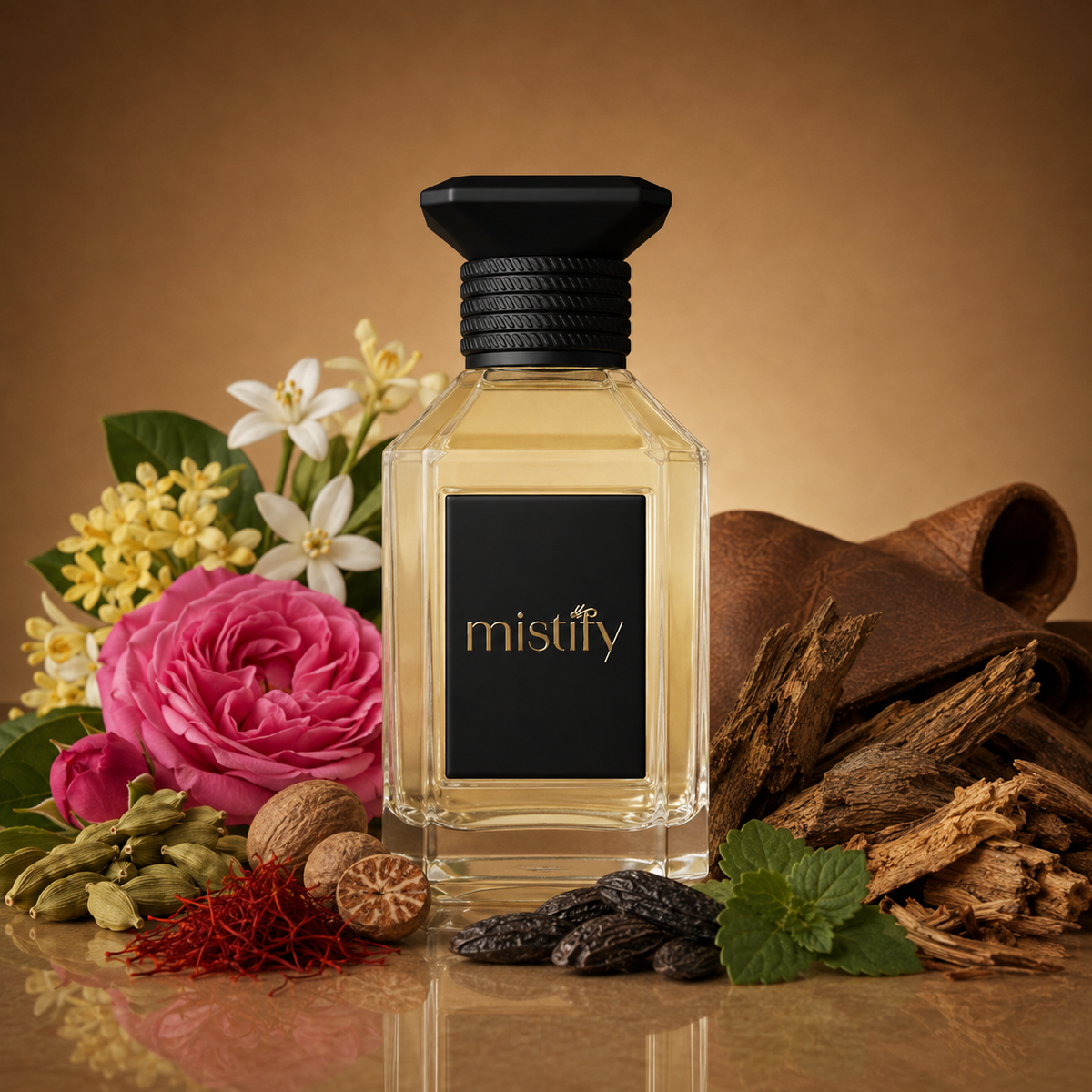 Inspiration Oud Stallion perfume bottle featuring intricate design, elegant shape, and luxurious branding by Maison Crivelli.