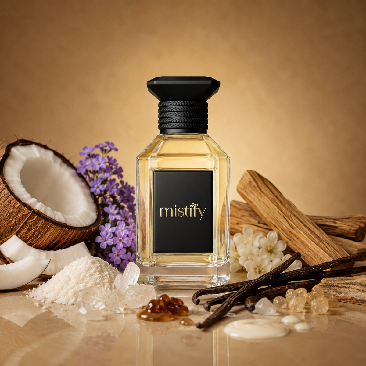 Vanilla Dust by Matière Première, a fine vanilla powder in a glass jar with a spoon, ready for baking or flavoring desserts.