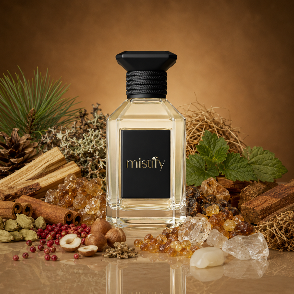 Amouage Inspiration Reasons fragrance bottle with elegant design, showcasing a luxurious perfume for men and women.