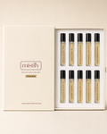 Mistify Parfums Women's Discovery Kit with assorted perfume samples and sample vials for fragrance exploration.