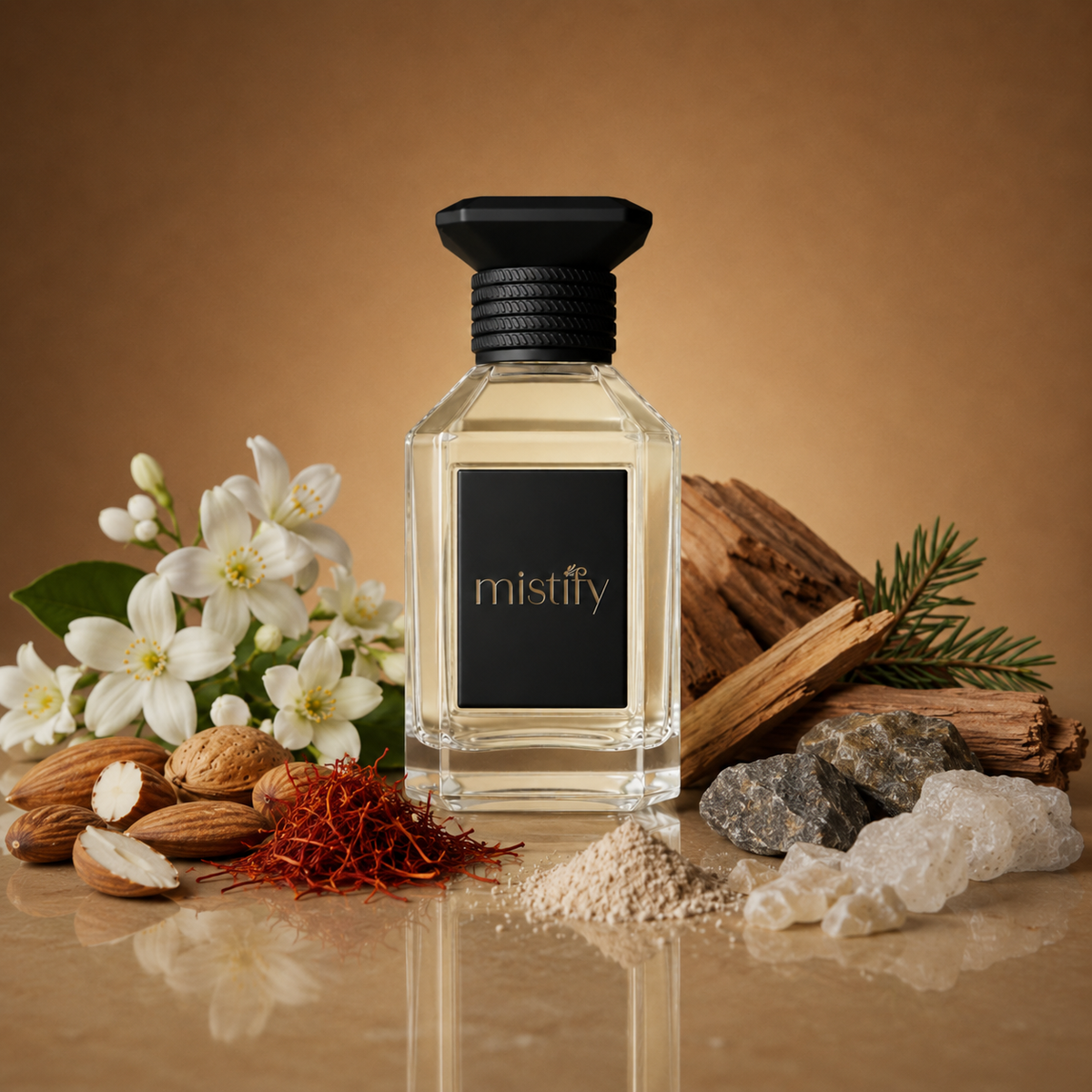Bottle of Baccarata Intense 440 perfume by Maison Francis Kurkdjian, featuring elegant glass design and gold accents.