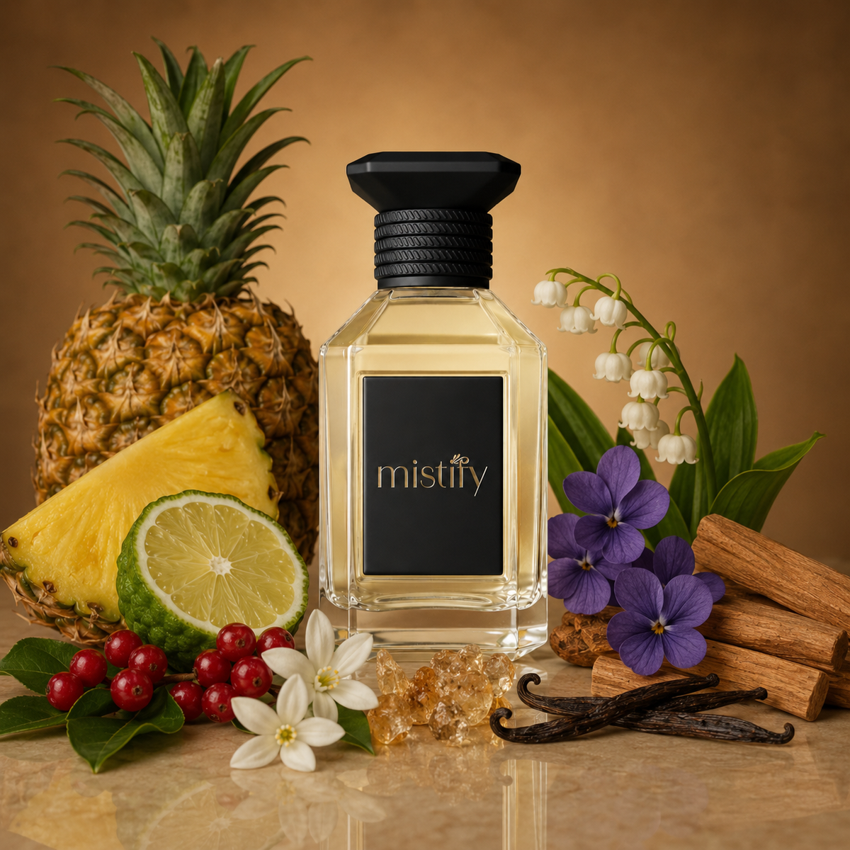Inspired By Gumin by Tiziana Terenzi Gemine perfume bottle with elegant design and floral accents.