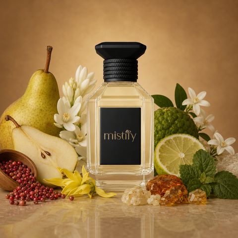 Elegant floral perfume bottle labeled Ethereal Bloom by Inspired By Supreme Bouquet YSL, with a sleek, modern design.