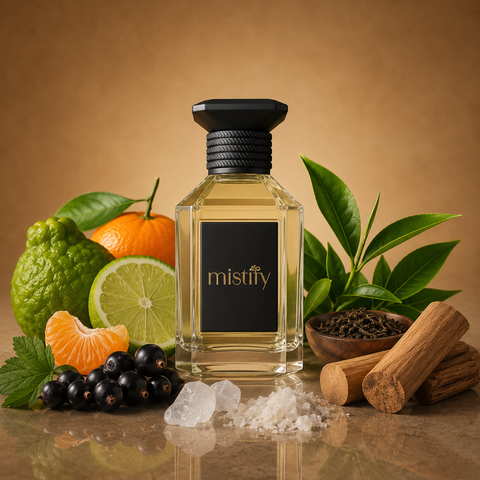 Inspired By Silver Mountain by Creed Mountain Heights fragrance bottle with silver accents and mountain-themed design.