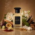 Silken Queen perfume bottle by Inspired By: Queen of Silk by Creed, elegant glass bottle with a sleek design.