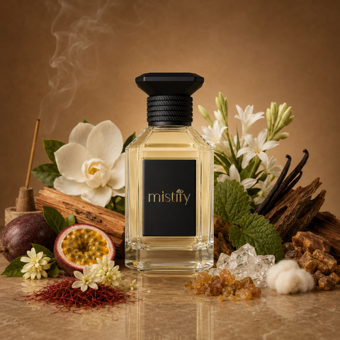 Silken Queen perfume bottle by Inspired By: Queen of Silk by Creed, elegant glass bottle with a sleek design.