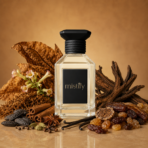 Bottle of Inspired By Tobacco Vanille by Tom Ford fragrance with a dark, elegant bottle design and vanilla and tobacco notes visible.