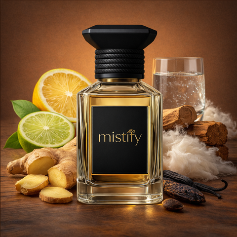 Blue Mooned Dashing Ginger perfume bottle by Inspired By: Blue Moon Ginger Dash by Kilian, featuring a sleek design with blue accents.
