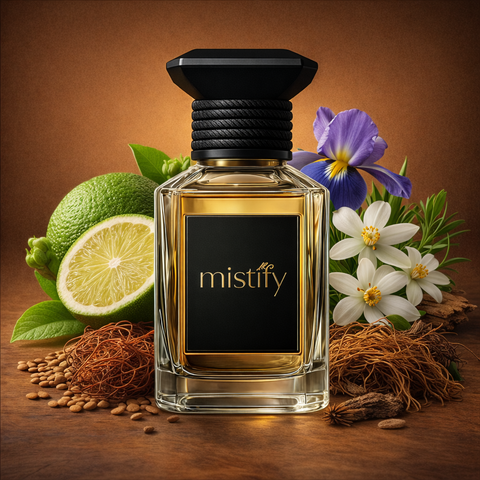 Bottle of Island Vetiver perfume by Inspired By: Haitian Vetiver by Ermenegildo Zegna, featuring a sleek glass design.