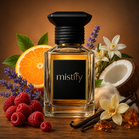 Yves Saint Laurent Libre Berry Crush perfume bottle with floral and berry accents in a stylish display