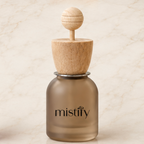 Mistify Parfums car diffuser in brown with a sleek design, used to distribute your preferred scent inside a vehicle.