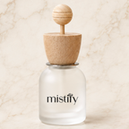 Clear car diffuser by Mistify Parfums with a sleek design, ready to hold your favorite scented diffuser for fresh car air.
