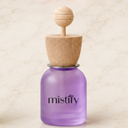 Purple Mistify Parfums car diffuser with customizable scent, designed to freshen vehicle interiors with a sleek, compact style.